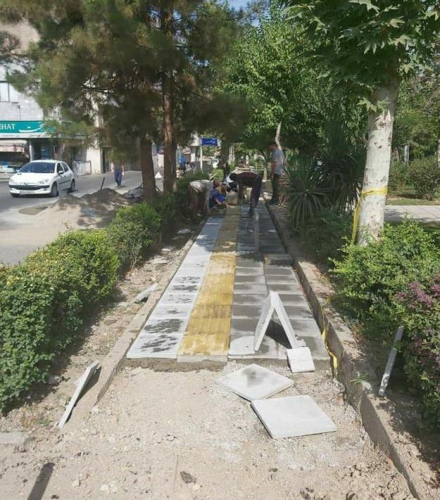 بهسازی و ایمن سازی حدود ۶۰۰۰ متر از پیاده روهای شمال شرق تهران