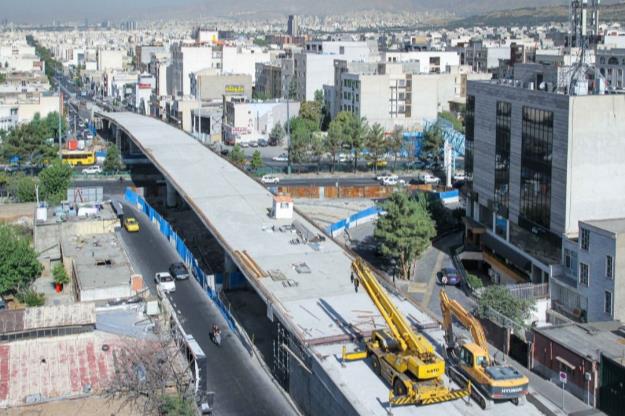 پیشرفت ۹۰ درصدی عملیات اجرایی پل تقاطع غیرهمسطح بزرگراه شهید باقری با خیابان فرجام
