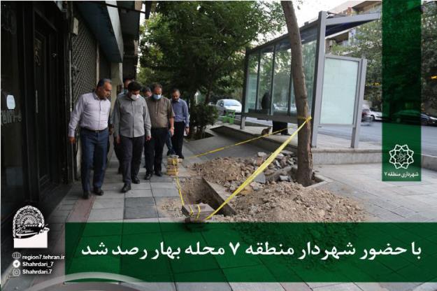 با حضور شهردار منطقه ۷ محله بهار رصد شد