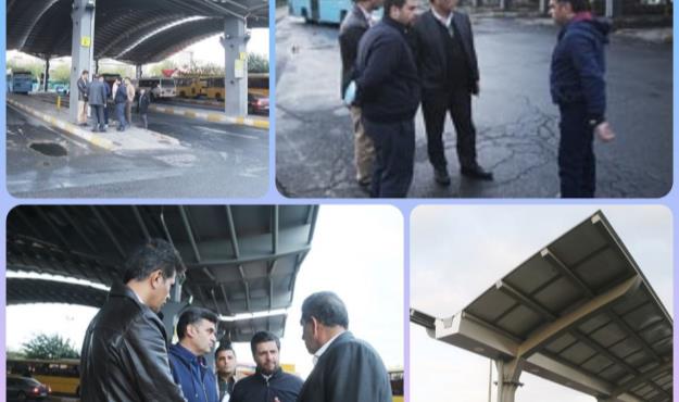 بازسازی پایانههای اتوبوسرانی و سرپناههای ایستگاه اتوبوس منطقه ۱۵
