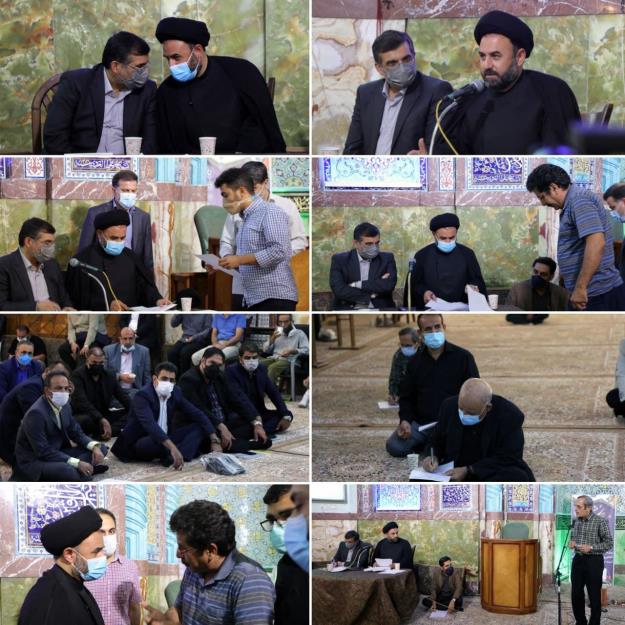 دیدار مردمی نایب رئیس کمیسیون عمران و حمل و نقل شورای شهر تهران و شهردار منطقه۸ با شهروندان در مسجد جامع نارمک