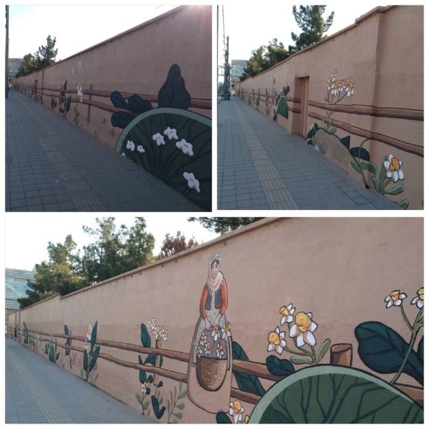 اجرای نقاشی دیواری شهری در منطقه ۱۹ همزمان با بهار طبیعت