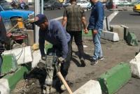 اجرای عملیات اصلاح هندسی در خیابان دماوند