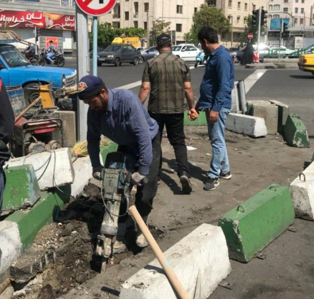 اجرای عملیات اصلاح هندسی در خیابان دماوند