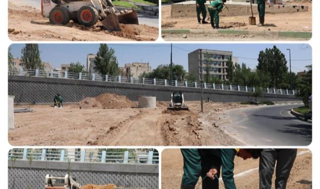 احداث ۲هزار متر فضای سبز در سطح فوقانی تصفیه خانه مکانیزه مسیل باختر