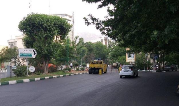 پخش دو برابری آسفالت نسبت به مدت مشابه سال گذشته در معابر منطقه یک تهران