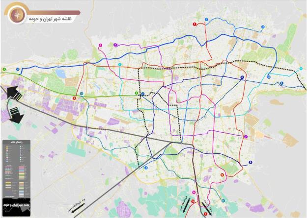 ۵۳ کیلومتر مسیر و ۳۷ ایستگاه در طرح توسعه خطوط هفتگانه مترو
