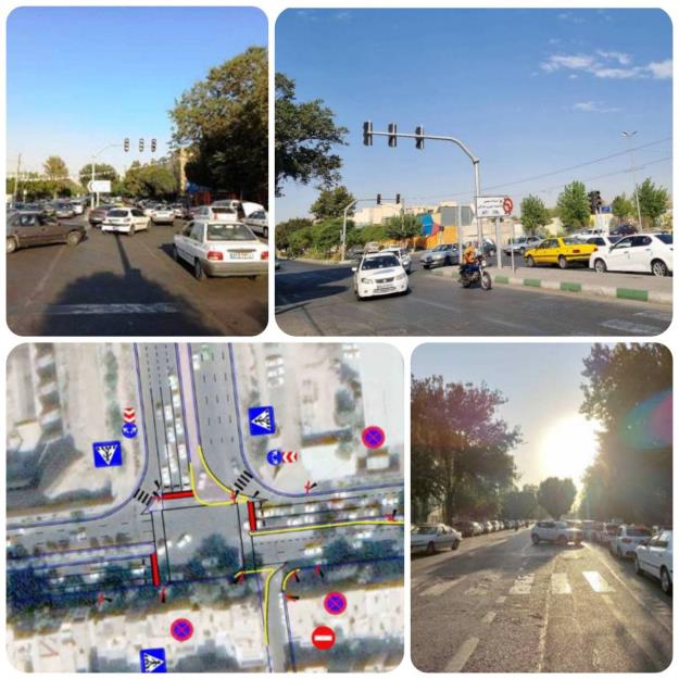 ترافیک تقاطع شهید بختیاری(سی متری جی) با خیابان دکتر بدرالزمان قریب روان می شود