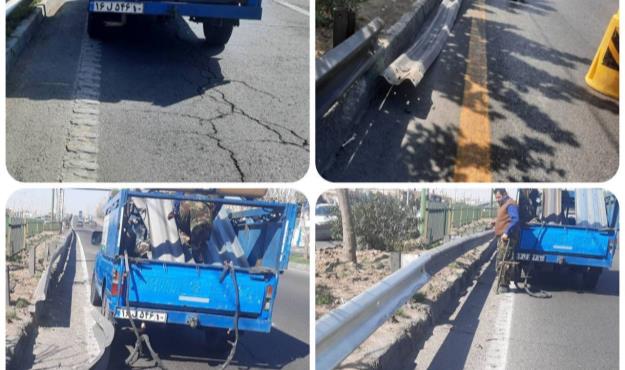 بازسازی ۱۵۰ شاخه گاردریل در بزرگراه های منطقه ۹