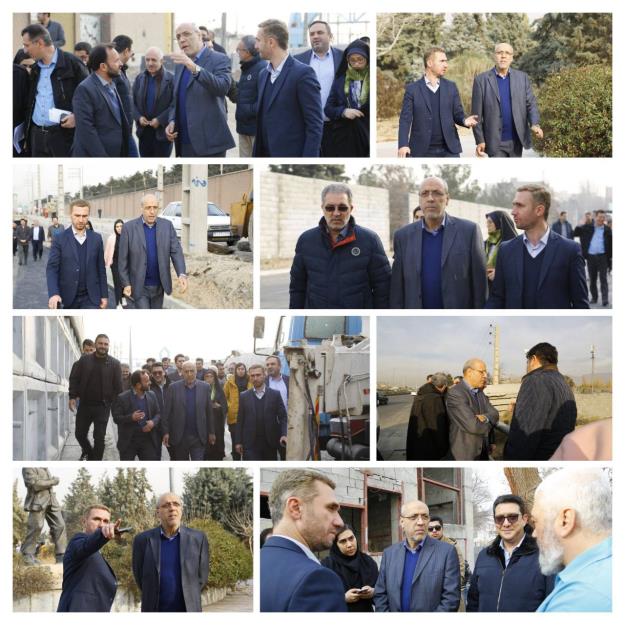 بازدید رییس کمیسیون عمران و حمل و نقل شورای اسلامی شهر تهران از پروژه های عمرانی و ترافیکی منطقه ۲۱