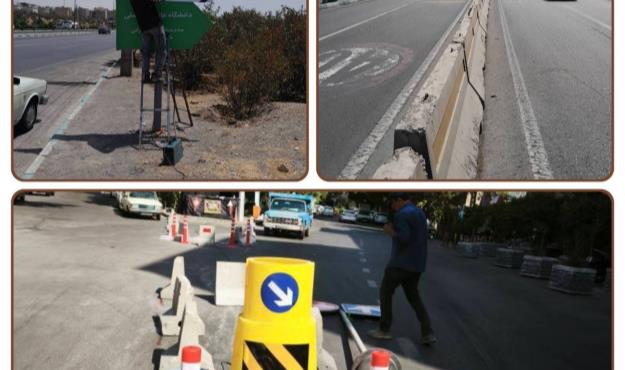 بیش از ۳۷۰ تابلو و ۲۶۰۰ متر تجهیزات ایمنی معابر در تیرماه نصب و بازسازی شد