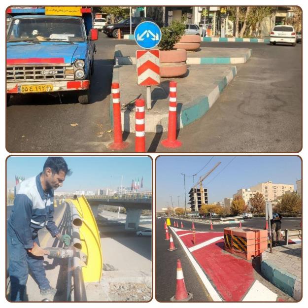 ایمن‌سازی شبکه معابر منطقه ۴ با اجرای بیش از ۱۸۰۰ تجهیز ترافیکی